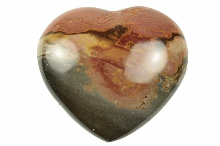 Wide, Polychrome Jasper Heart - Madagascar #254658